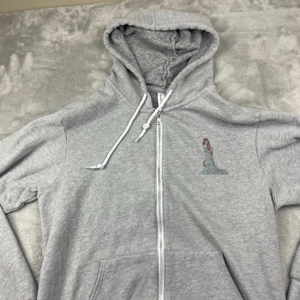 Bella Canvas Disney Little Mermaid Full Zip Hoodie Sweatshirt Women's Size Large - Picture 3 of 11